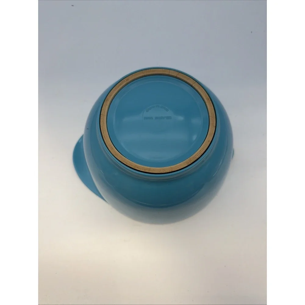 turquoise melamine mixing bowl